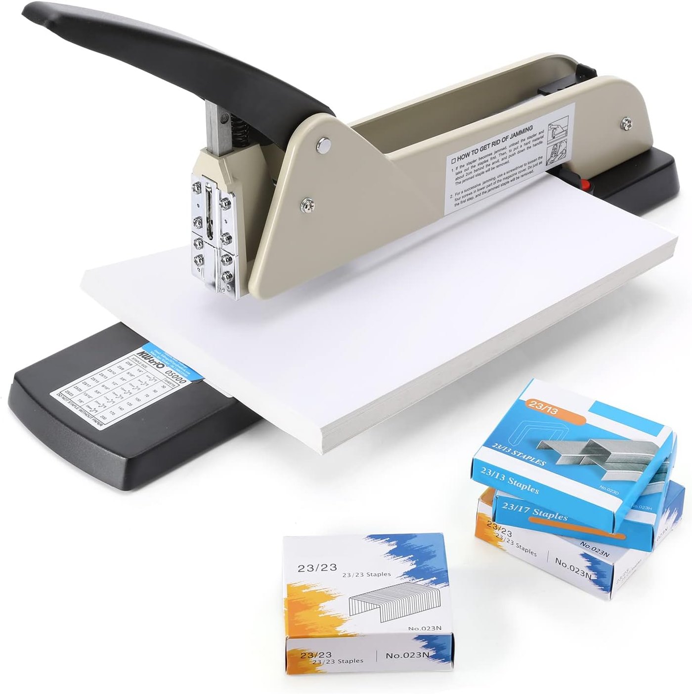 heavy duty office stapler for thick paper packets